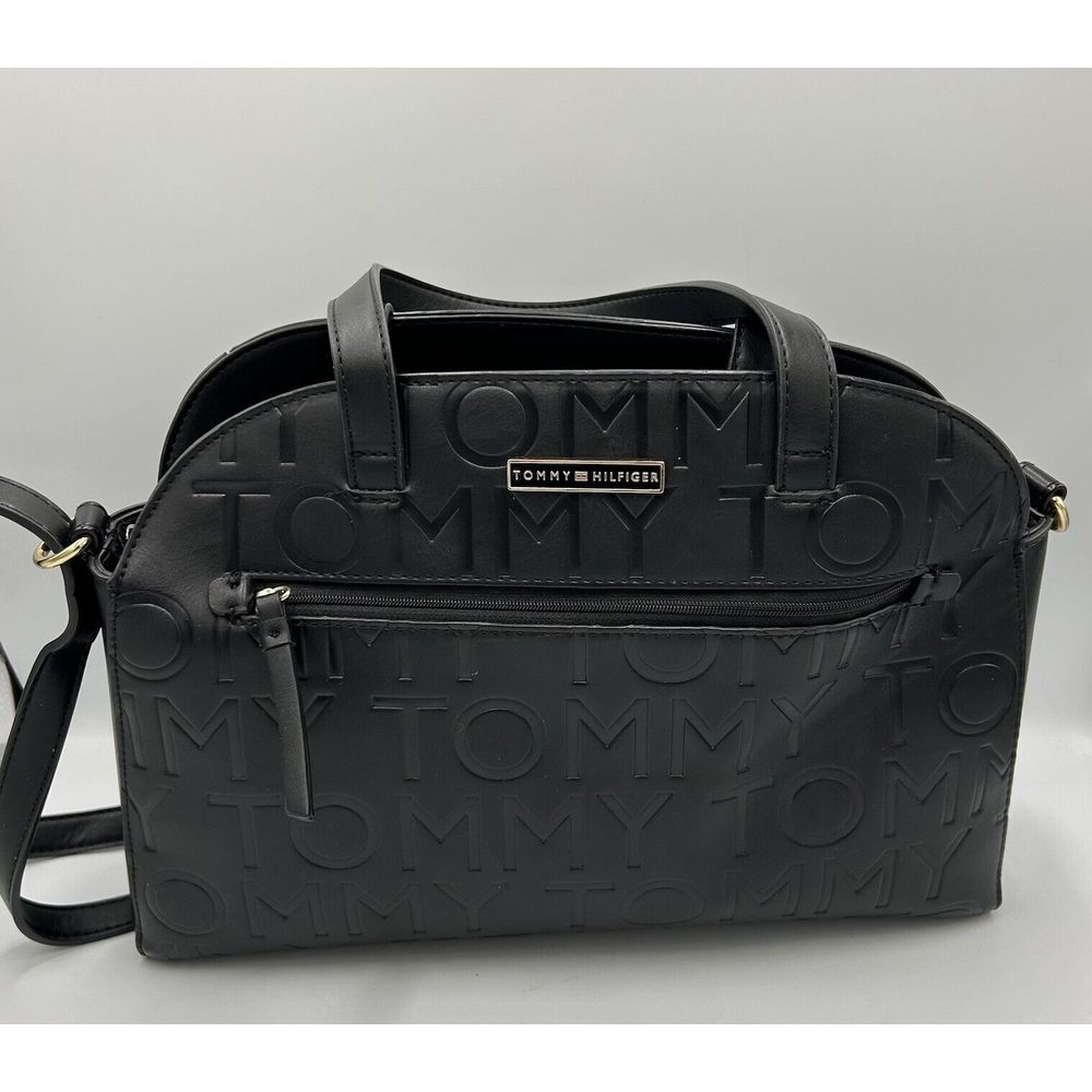 Tommy Hilfiger Black Purse with Ajustable Shoulder/Handles Straps